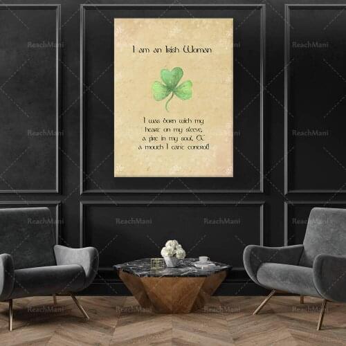 I Am An Irish Woman - I was born with my heart on my sleeve, a fire in my soul, & a mouth I can't control. Ireland Art Printabl