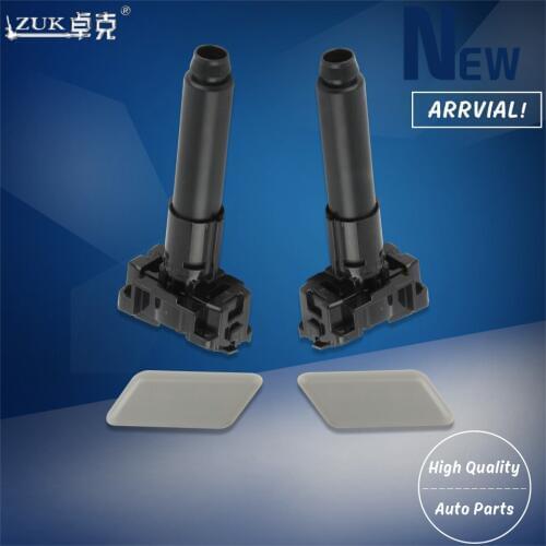 ZUK 4PCS Front Bumper Headlight Headlamp Washer Nozzle Cover Set For TOYOTA CAMRY HYBRID 2015 2016 ASV50 AVV50 None Painted