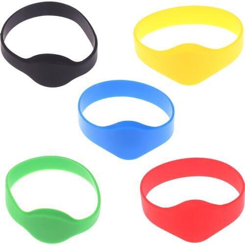 1PC 5 COLOR 125khz EM4100 TK4100 Wristband RFID Bracelet ID Card Silicone Band Read Only Access Control Card