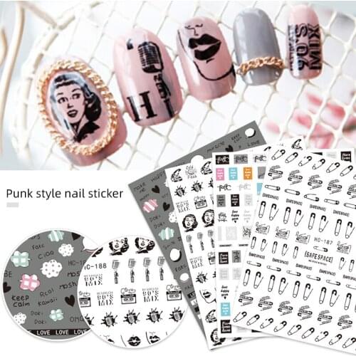 1 pieces Alphabe nail decals 3D sticker DIY nail charm letter stamp Nail Art sticker thin adhesive manicure slice