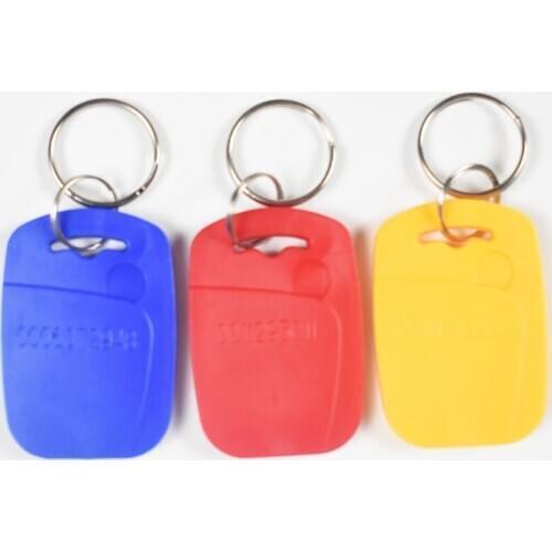 1000Pcs RFID Tag Key Fob Keyfobs Keychain Ring Token 125Khz Proximity ID Card Chip EM4100 TK4100 for Access Control Attendance