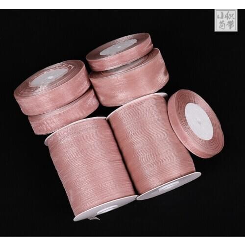 12mm-50mm Coral Pink Organza Ribbon Party Home Wedding Decoration Gift Wrapping Christmas Birthday DIY Material Supplies