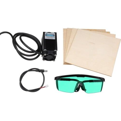 12V 405NM 500mW Blue Violet Laser Engraving Head Set With Wood Plates For CR-10 CR-10S 3D Printer parts