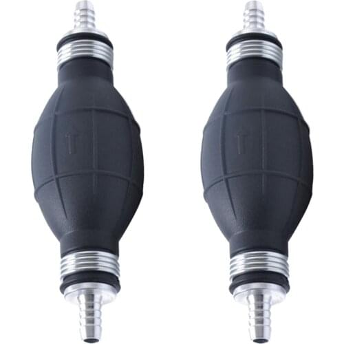 2pcs 8mm 5/16 Rubber Fuel Transfer Vacuum Fuel Hose Line Hand Primer Bulb for Motorcycle Car Trucks