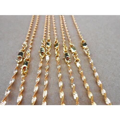 20PCS twisted chain for pendant 16-30inch wholesale drop shipping NEW double water wave chain necklace