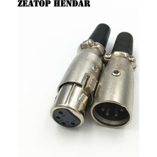 8Pcs XLR 3 4 5 Pin Male and Female Jack for Mic Microphone Audio Cable Wire Solder Plug Connector