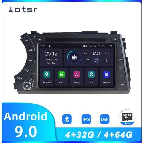 AOTSR Android 9 Car Radio For SSANGYONG Kyron Actyon 2005 - 2015 Car GPS Navigation DSP Player IPS Screen Multimedia Autostereo