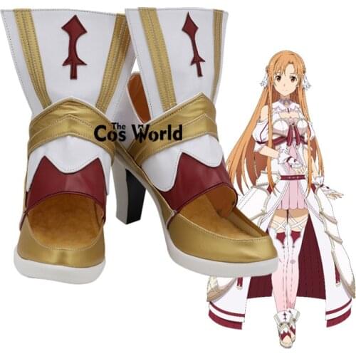Sword Art Online Alicization Lycoris Yuuki Asuna Anime Customize Cosplay High Heels Shoes Boots
