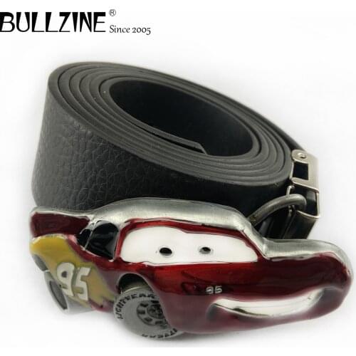 Bullzine zinc alloy Roadster Belt buckle cowboy jeans belt buckle pewter finish free PU belt FP-03108 drop shipping