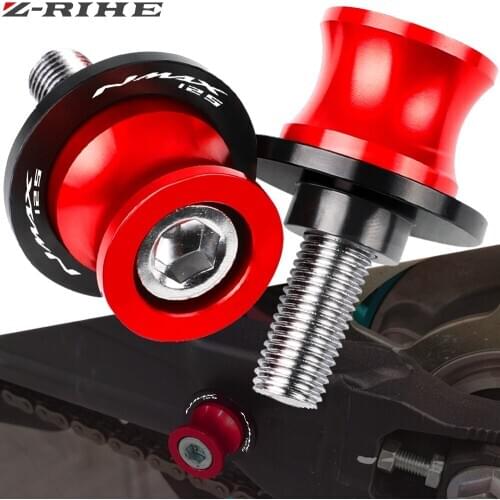 For YAMAHA NMAX125 NMAX 125 2015 2016 2017 Motorcycle accessories CNC Aluminum Swingarm Spools slider stand screws NMAX125 logo