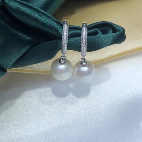 New 925 Sterling Silver Earrings Findings Settings Base Mountings Parts Mounts for Coral Pearls Agate Crystal Stones Beads
