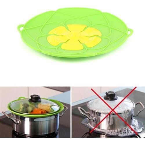 Cooking Tools Flower Shape Silicone Spill Stopper Lid Cover Anti-overflow Lid For Various Sizes of Pot Prevent Cooking Burns