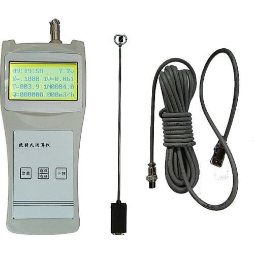 LS1206B Liquid Flow Meter 0.05~8m/s / Portable Velocity Spiral Paddle Velocimeter Water Flowing Speed Tester With 1.6m Test Rod