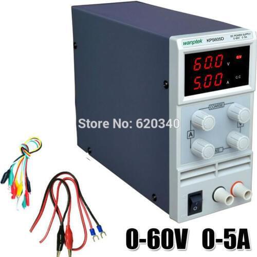 Mini switching DC power supply KPS605D 60V 5A Single Channel adjustable SMPS Digital 0.1V 0.01A DHL FedEx etc. Free shipping