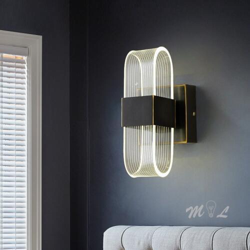New Acrylic Sconces Wall Light Modern Wall Lamp Living Room Art Deco Lighting Designer Wall Lamps Creative Beside Lamp Wall Led