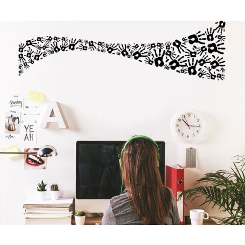 Office vinyl wall decals handprint stains cute decoration office decoration home livingroom bedroom decor handprint sticker bg13