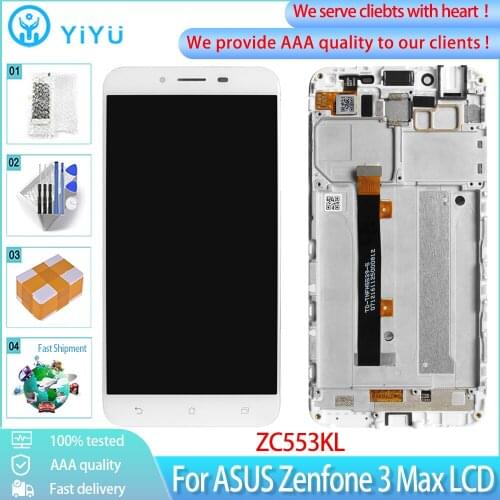 5.5" Original LCD Screen For ASUS Zenfone 3 Max ZC553KL X00DD Display Touch Screen With Frame Assembly Digitizer Replacement