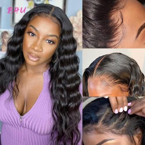 Loose Deep Wave Lace Front Wig Pre Plucked Human Hair Lace Closure Wig 13x4 Loose Wave Wigs Lace Frontal Wigs Remy Curly Wig