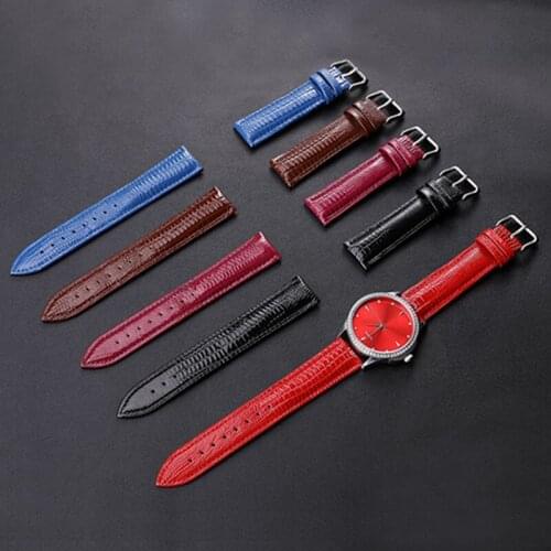 Leather Watchband Lizard Pattern Pin Buckle Watch Strap For Women and Men Fashion Watch Band 12mm 14mm 16mm 18mm 20mm 22mm 24mm
