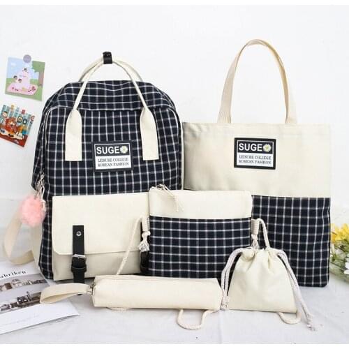 Korean backpack small fresh campus large capacity lightweight backpack junior high school student schoolbag female