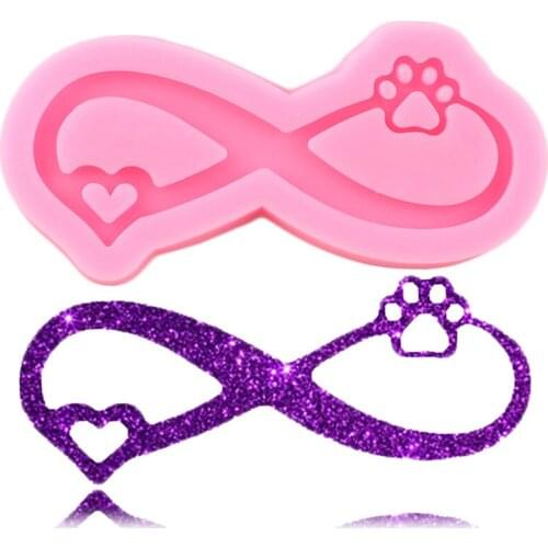 Super Glossy Ribbon Bear Claw Silicone Mold Epoxy Resin Keychain Molds DIY Handmade Polymer Clay Pendant Jewelry Charms Moulds