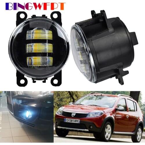 2pcs pair (Left+Right) Fog Lamps LED Lights for Renault Duster For Dacia Duster Logan Sandero 2004-2015
