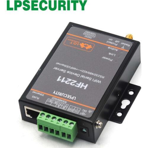 LPSECURITY HF2211 Industrial Modbus Serial RS232 RS485 RS422 to WiFi Ethernet Converter Device TCP IP Telnet Modbus 4M Flash