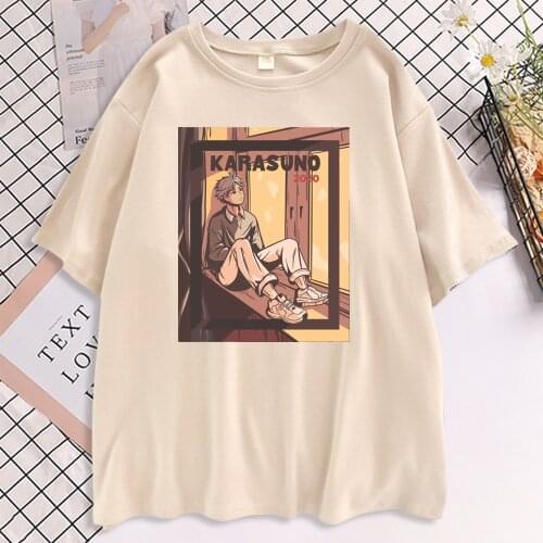 Women Haikyuu Sugawara Koushi T Shirt High School T Shirt Summer Tshirt Oversized Hip Hop Round Neck Tops Short Sleeve Tee Mujer