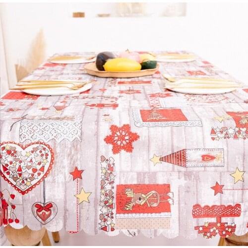 1Pcs New Christmas Decoration Creative Christmas Printing Tablecloth For Table Decoration Accessories Suppliers