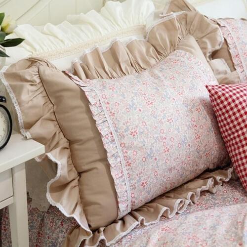 2pcs ruffle lace pillowcase elegant pillow sham bed textile pillowcases princess bedroom warm pillow cover wedding home textile