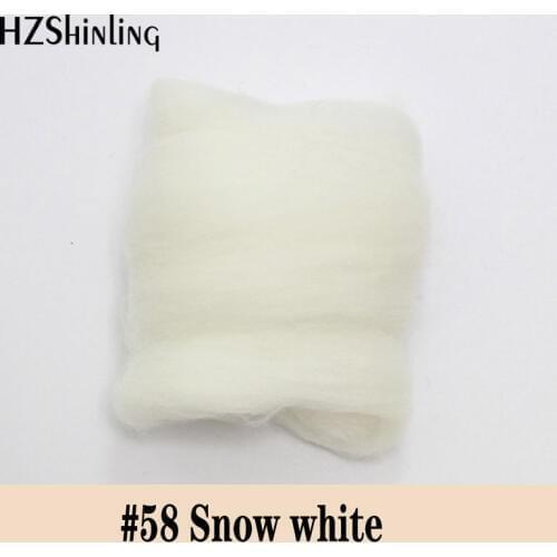 5 g Super Soft felting Short Fiber Wool Perfect in Needle Felt and Wet Felt Snow White Color Wool Material