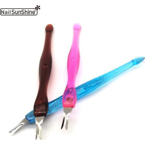 5pcs Stainless Steel Cuticle Pusher Nail Art Fork Cuticle Remover Manicure Tool For Trim Dead Skin Fork Nipper Trimmer Nail Care