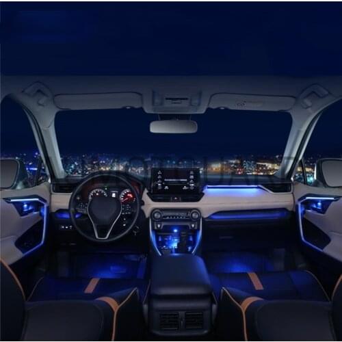 Ambient Light 64-color Ambient Light Gradient Ambient Light Original Installation LED Ambient Light Suitable for Toyota RAV4