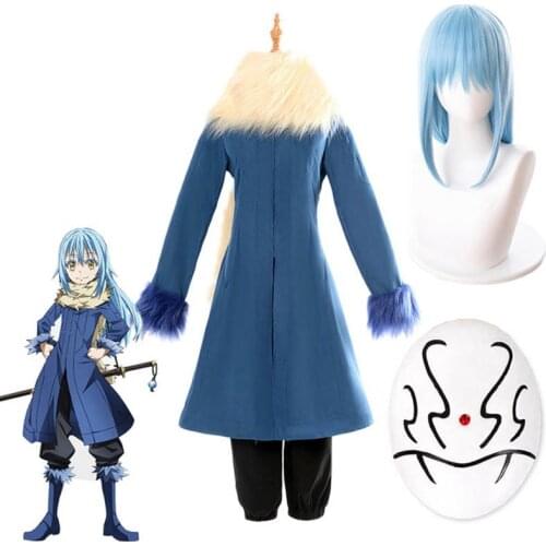 2020 Anime That Time I Got Reincarnated as A Slime Cosplay Costume Rimuru Tempest Wig and Mask Accessories