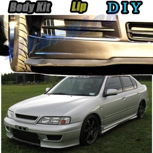 Car Bumper Lip Front Spoiler Skirt Deflector For Nissan Primera For Infiniti G20 Tune Car Modified Body Kit VIP Hella Flush Lips