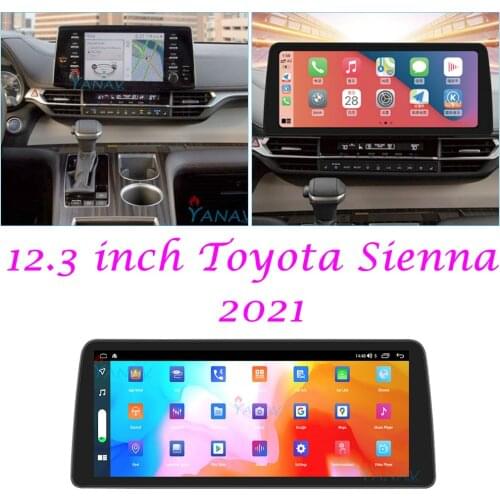 12.3 inch Car Radio For Toyota Sienna Above 2021 Android 10.0 Multimedia Stereo CarPlay Video Wifi GPS Navigation Heat Unit 128G