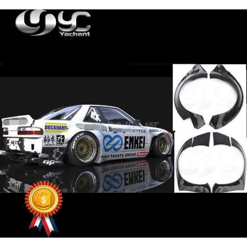 Car-Styling Fiber Glass FRP Fender Kit 6Pcs Fit For 1989-1994 180SX RPS13 RB Style Front & Rear Fender Flares