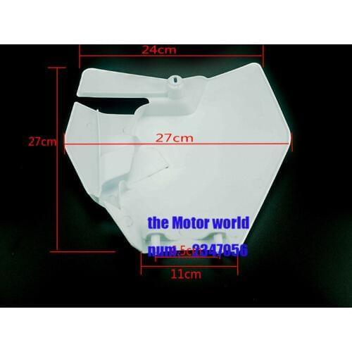 White Plastic Front Name Number Plate For KTM 2013-15 SX SXF XCF 125 250 350 450 Dirt Bike Motocross Enduro