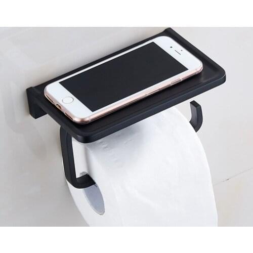 Black thickened bathroom phone toilet paper holder toilet paper towel holder toilet paper towel box