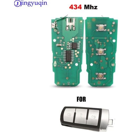 Jingyuqin 3Buttons Smart Remote Car Key Fob For Volkswagen 434Mhz ID48 Chip For VW Passat B6 3C B7 Magotan CC