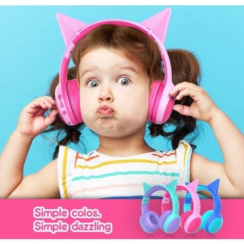Bluetooth kids headphone 85dB volume limit hearing protection Stereo headset suitable for boys and girls