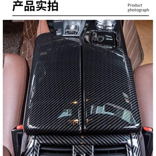 For BMW 3 Series 5 Series 7 Series X5 X6 2002-2021 High quality carbon fiber grain armrest box panel Armrest box protection