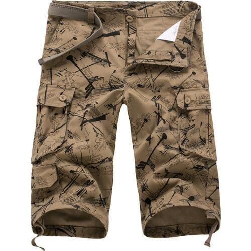 Mens Outdoor Ball Game Sports Wearproof Pockets Cargo Shorts Male Summer Climbing Fishing Breathable Knee Length Short Trouser
