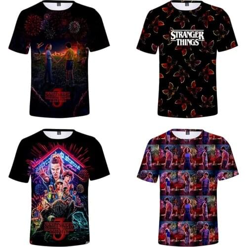 Stranger Things 3d T Shirts Summer Fashion Men Women T-shirt Short Sleeve Unisex 3D T-shirts Tee Shirt Harajuku Sweatshirts Tops