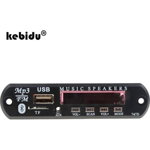 Kebidu Bluetooth USB MP3 Power Supply FM Radio MP3 Decoder Board DC 12V Audio Module For Car Remote Music Speaker