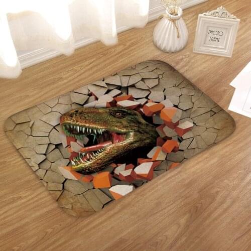 Door Mats Hallway Entrance Dinosaur Printed Outdoor Rugs Doormat Cartoon Balcony Anti-Slip Floor Carpet For Home Decorative