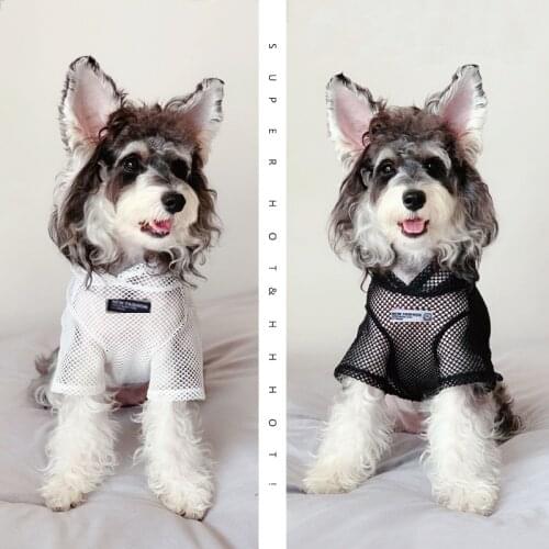Pet Summer Grid Cat Clothes Fishnet Fashion Breathable Ultra-thin Clothes For Cats and Small Dogs Teddy