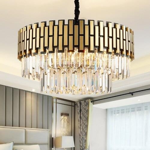 Competitive Price Light Elegant Gold Kristall Kronleuchter Antique Gold Finish Material Candelabra Chandelier & Pendant Light