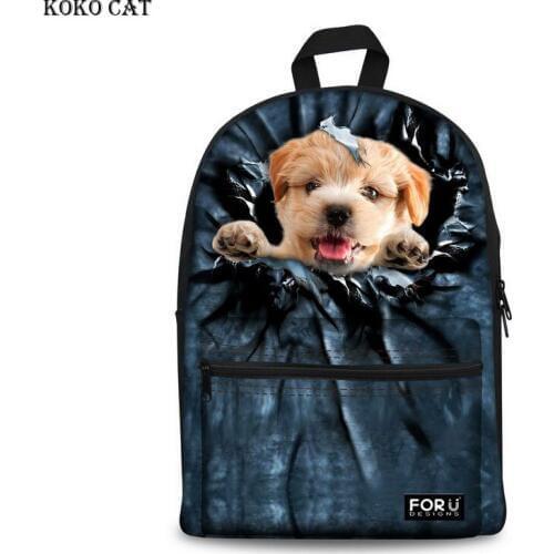 Cute Cat Printed School Bags Girls Boys Animal Backpack Teenagers Middle School Book Bag Pack Mochila Infantil Escolares