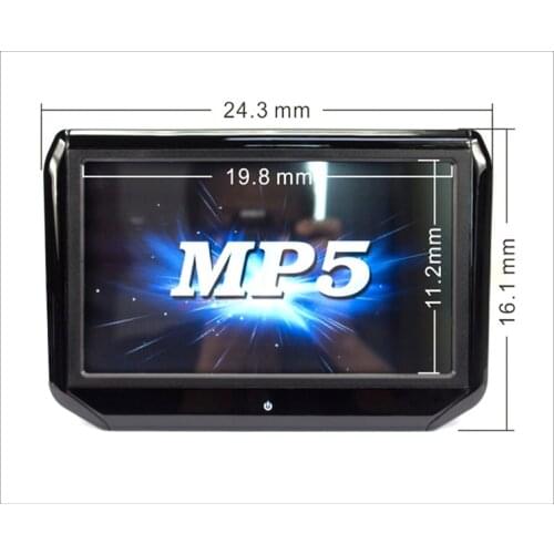 2PCS 9inch car headrest monitors with touch creen bluetooth usb fm ir phone link car back seat multimedia headrest mp5 player